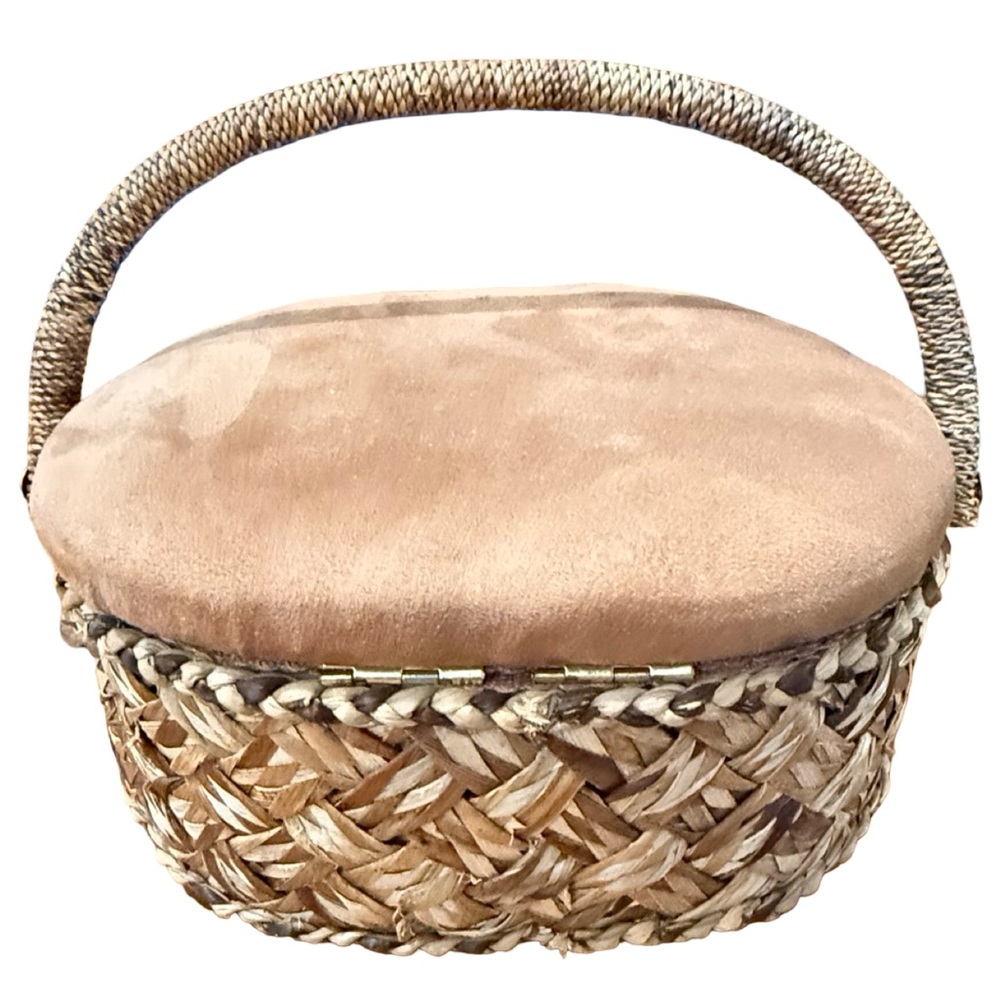 Vintage Wicker Sewing Basket